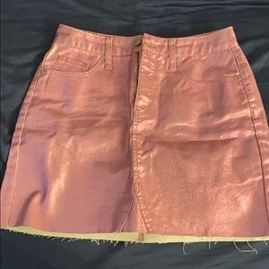 Pink metallic skirt
